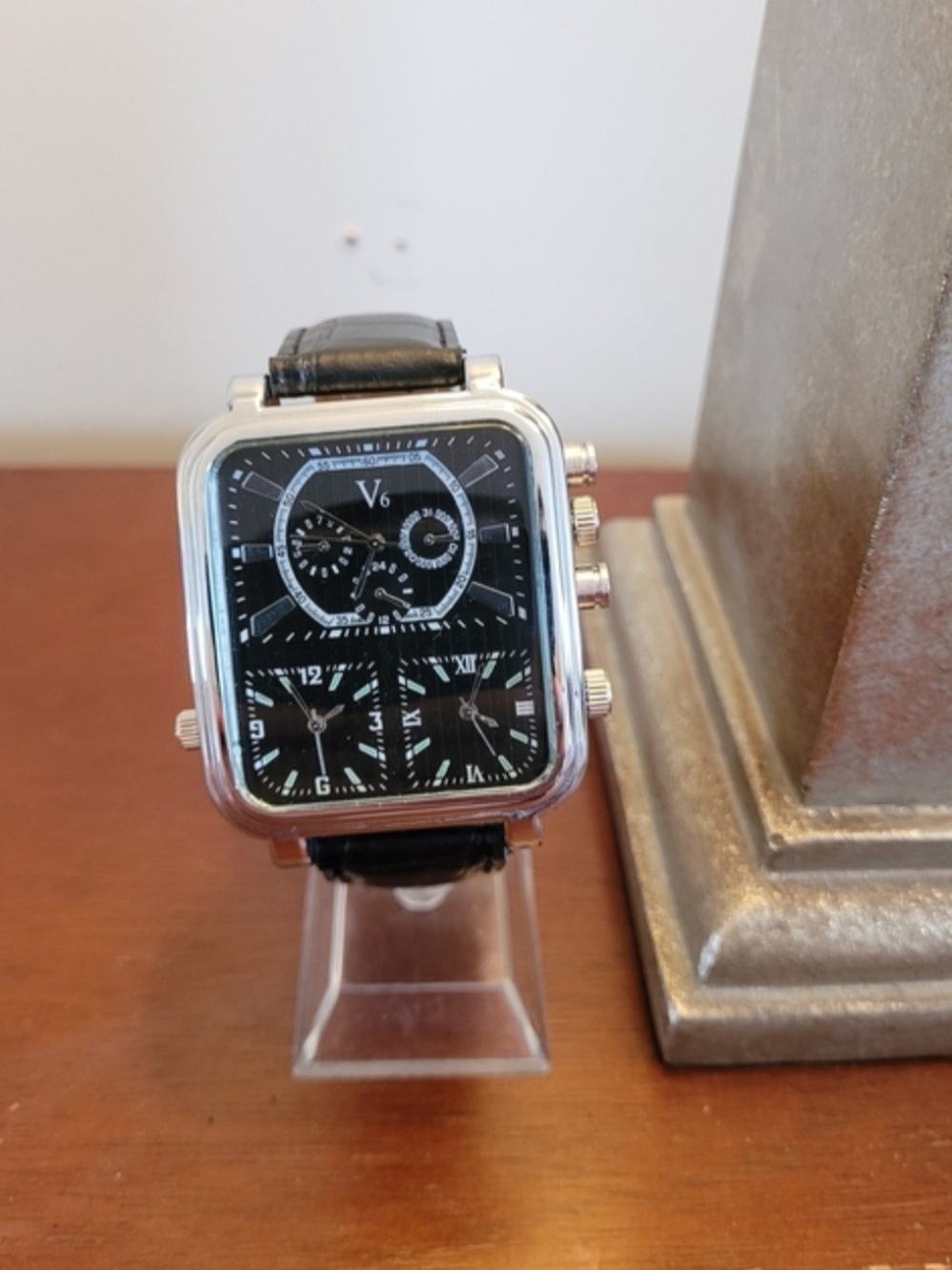 Brand New Silver V6 Triple Time Men's Watch